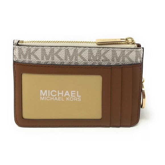 Michael Kors Jet Set Travel Small Leather Top Zip Coin Pouch With ID - Picture 2 of 16